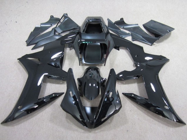 2002-2003 Glossy Black Plain Yamaha YZF R1 Motorcycle Fairings UK