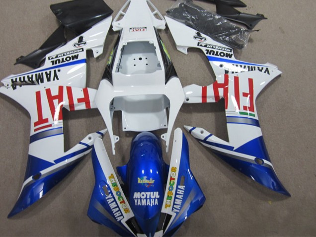 2002-2003 White Blue Red Motul Fiat Yamaha YZF R1 Motorcycle Fairing UK