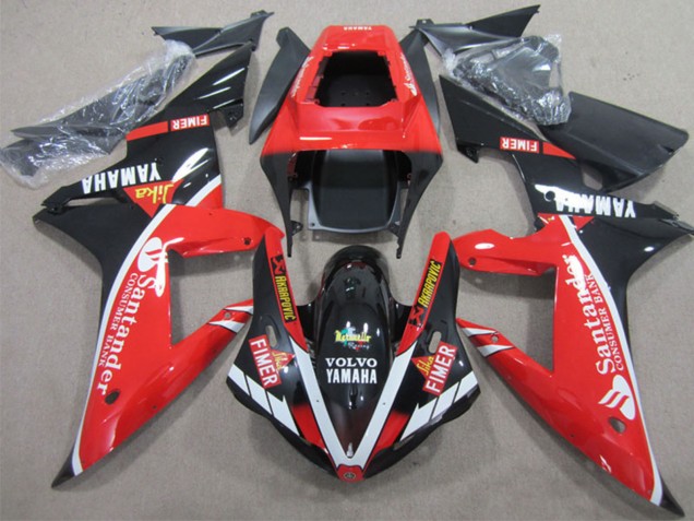 2002-2003 Red White Black Fimer Santander Yamaha YZF R1 Motorcycle Fairings UK