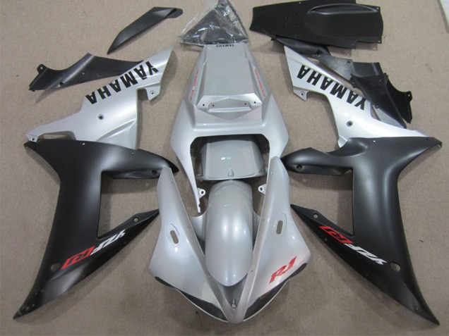 2002-2003 Silver Matte Black Yamaha YZF R1 Motorcycle Fairing UK