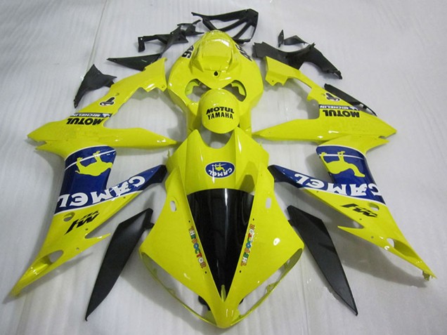 2004-2006 Yellow Blue Black White Camel Motul Yamaha YZF R1 Motorcycle Fairings UK