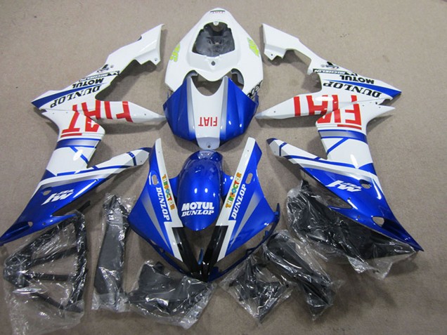 2004-2006 White Blue Motul Fiat Yamaha YZF R1 Motorcycle Fairings UK