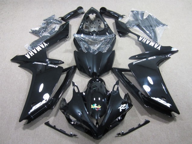 2007-2008 Glossy Black White Decal Yamaha YZF R1 Motorcycle Fairings UK
