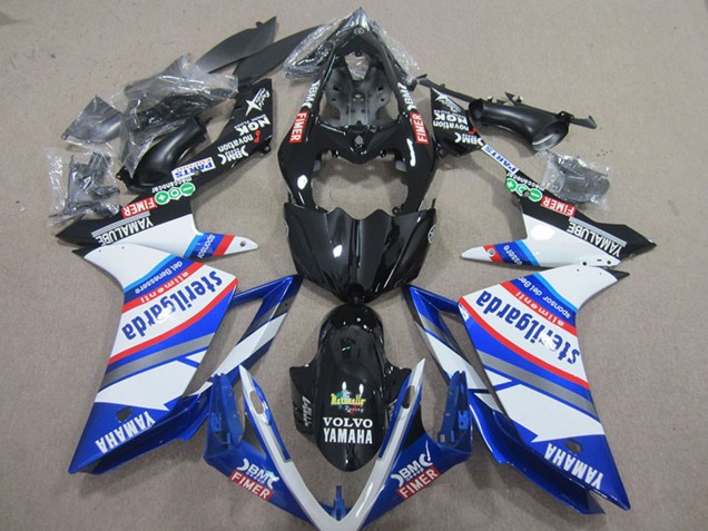 2007-2008 White Blue Black Volvo Fimer Sterilgarda Yamaha YZF R1 Motorcycle Fairings UK
