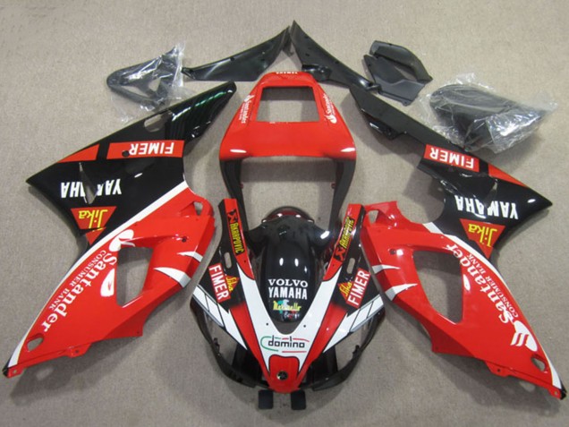 2009-2011 Red Black White Santander Fimer Volvo Yamaha YZF R1 Motorcycle Fairings UK