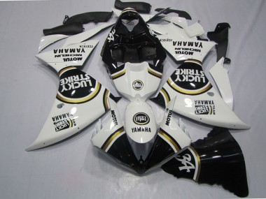 Buy 2009-2011 White Black Lucky Strike Yamaha YZF R1 Motorcycle Fairings UK