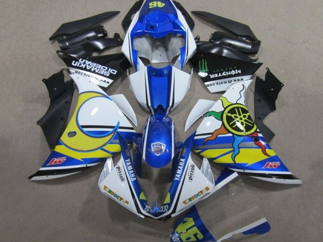 2009-2011 White Blue Yellow Green Monster Semakin Didepan Yamaha YZF R1 Motorcycle Fairings UK