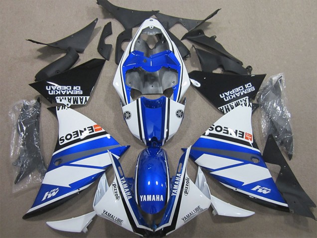 2009-2011 White Blue Black ENEOS Yamalube M1 Semakin Didepan Yamaha YZF R1 Motorcycle Fairings UK