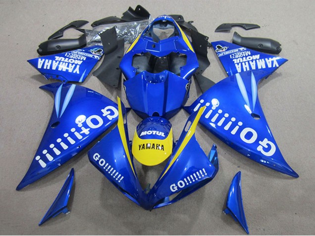 2009-2011 Blue Yellow White Go Yamaha YZF R1 Motorcycle Fairings UK