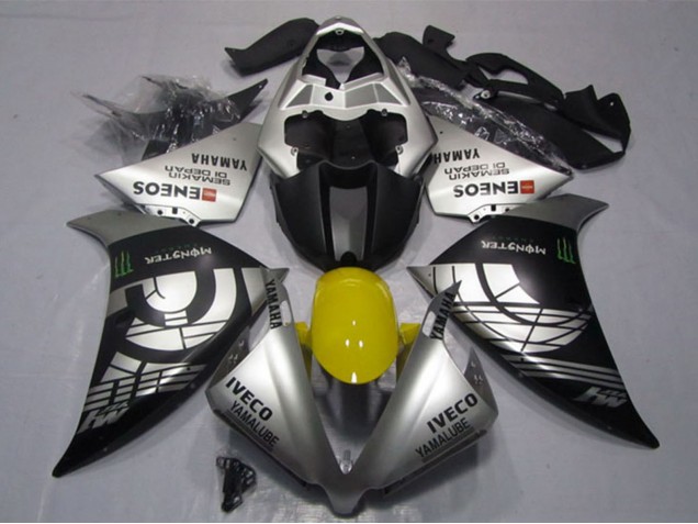2012-2014 Silver Black IVECO Yamalube ENEOS Monster Yamaha YZF R1 Motorcycle Fairings UK