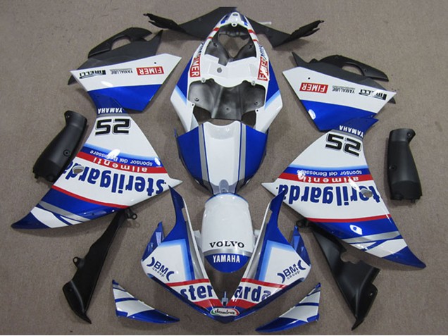 2012-2014 White Blue Red Black Fimer Sterilgarda Yamaha YZF R1 Motorcycle Fairings UK