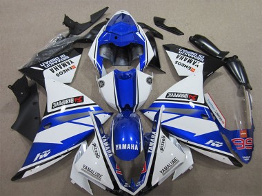 Buy 2012-2014 White Blue Black Pizzoli ENEOS Yamalube Semakin Didepan Yamaha YZF R1 Motorcycle Fairings UK