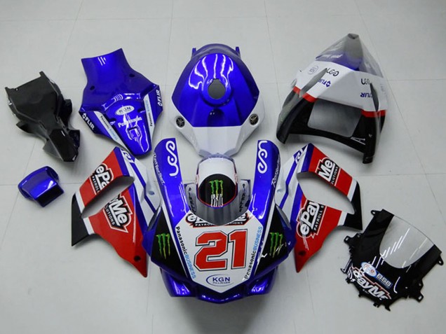 2015-2019 White Blue Red Black Green Monster 21 Yamaha YZF R1 Motorcycle Fairings UK