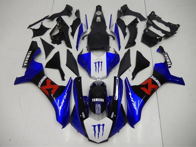 2015-2019 Blue White Black Red Monster Akropovic Yamaha YZF R1 Motorcycle Fairings UK