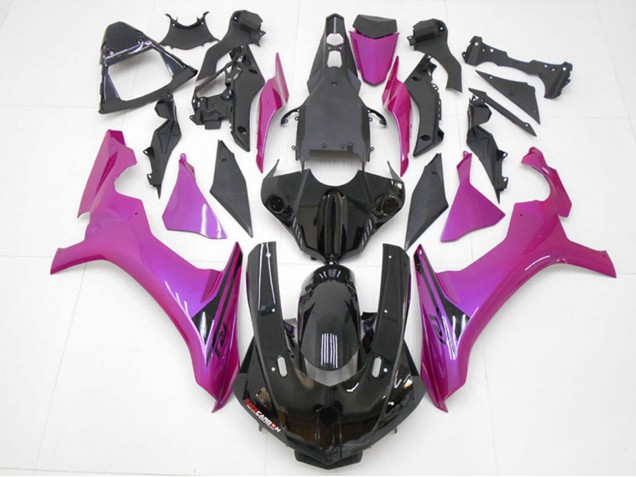 2015-2019 Glossy Black Pink Yamaha YZF R1 Motorcycle Fairings UK