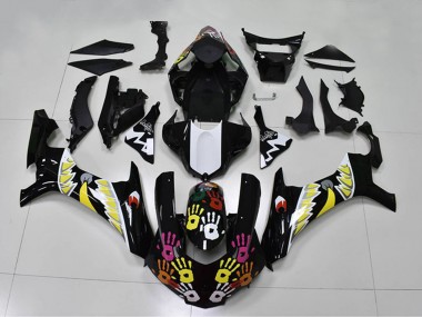 Buy 2015-2019 Black White Yellow Pink Shark Yamaha YZF R1 Motorcycle Fairings UK