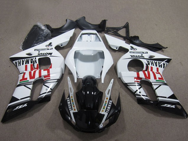 1998-2002 White Glossy Black Fiat Motul Michelin Yamaha YZF R6 Motorcycle Fairings UK