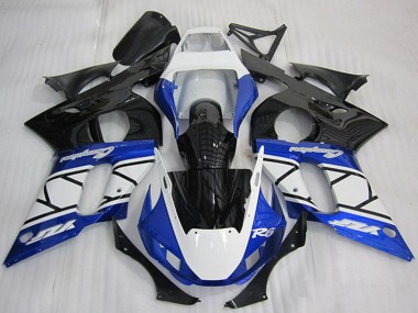 Buy 1998-2002 White Blue Glossy Black Champions Yamaha YZF R6 Motorcycle Fairing UK