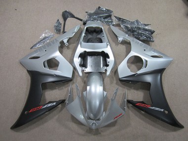 Buy 2003-2004 Silver Matte Black Yamaha YZF R6 Motorcycle Fairings UK