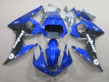 Buy 2003-2004 Blue Glossy Black Jordan Yamaha YZF R6 Motorcycle Fairings UK