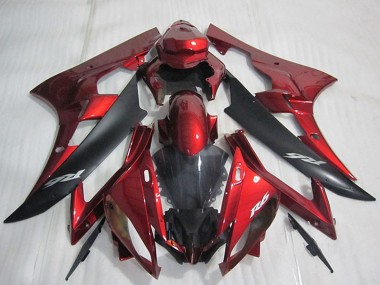 Buy 2006-2007 Red Matte Black Yamaha YZF R6 Bike Fairings UK