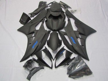 Buy 2006-2007 Matte Black Blue Decals Yamaha YZF R6 Motorcycle Fairings UK