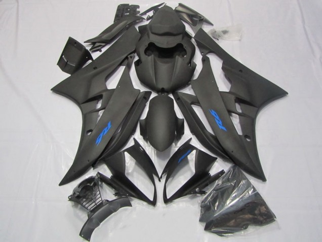2006-2007 Matte Black Blue Decals Yamaha YZF R6 Motorcycle Fairings UK