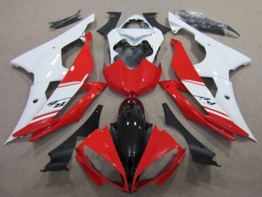 Buy 2008-2016 White Red Glossy Black Yamaha YZF R6 Motorcycle Fairings Kits UK