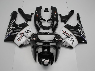 Buy 1994-1997 Black White West Kawasaki ZX9R Motorcycle Replacement Fairings UK