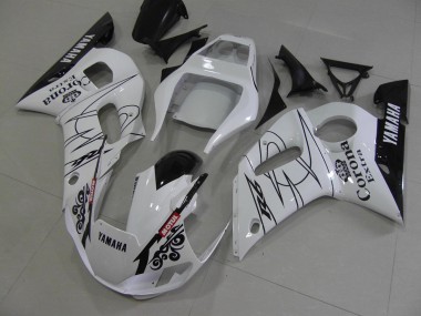 Buy 1998-2002 White Black Corona Yamaha YZF R6 Motorcycle Fairing Kits UK