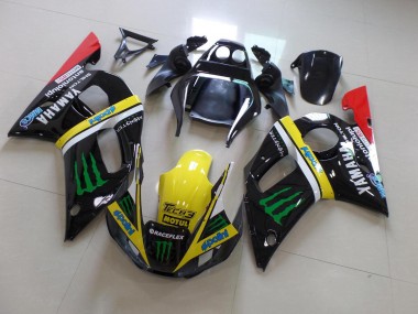 Buy 1998-2002 Black Yellow Monster Yamaha YZF R6 Bike Fairings UK