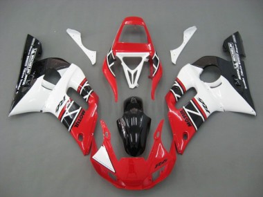 Buy 1998-2002 Red White Black Yamaha YZF R6 Motorcycle Fairings Kits UK