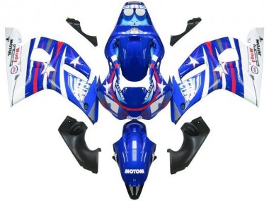 Buy 1998-2002 Blue White Star Fiat Yamaha YZF R6 Motorcyle Fairings UK