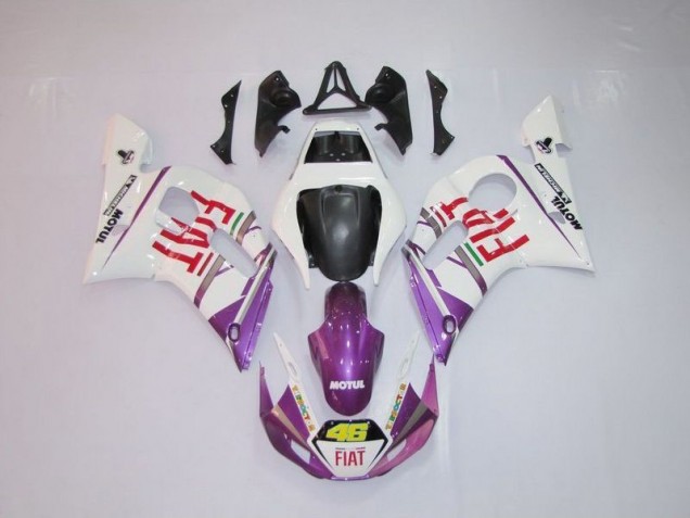 Buy 1998-2002 White Purple Fiat 46 Yamaha YZF R6 Motor Fairings UK