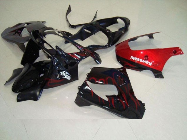 Buy 2000-2001 Red Flame Kawasaki ZX9R Motorbike Fairing UK Buy 2000-2001 Red Flame Kawasaki ZX9R Motorbike Fairing UK