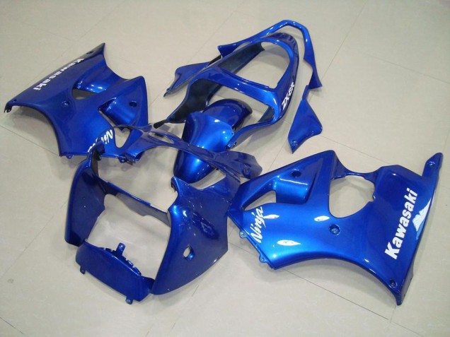 Buy 2000-2002 Blue with White Decals Kawasaki ZX6R Motorcycle Replacement Fairings UK Buy 2000-2002 Blue with White Decals Kawasaki ZX6R Motorcycle Replacement Fairings UK