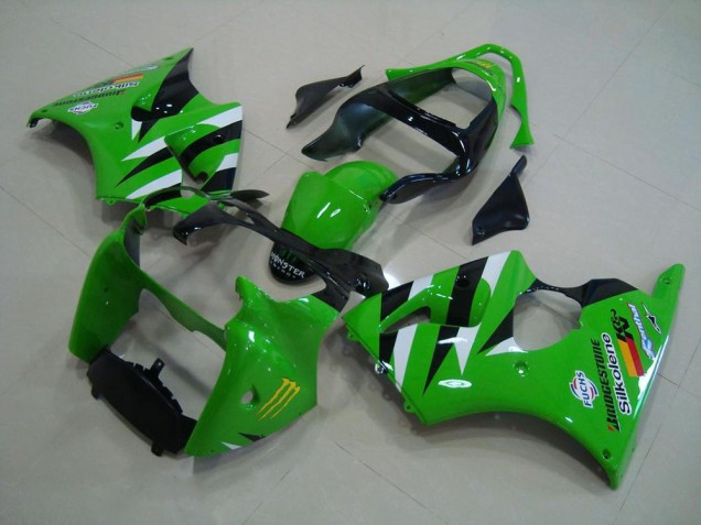 Buy 2000-2002 Green Black Kawasaki ZX6R Motor Fairings UK Buy 2000-2002 Green Black Kawasaki ZX6R Motor Fairings UK