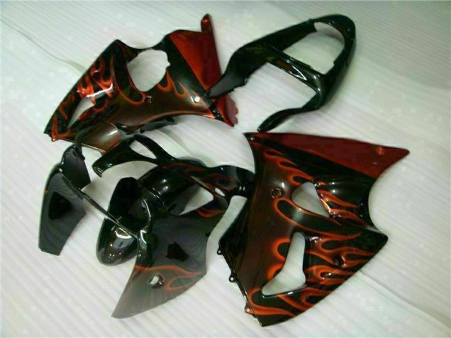 Buy 2000-2002 Black Red Flame Kawasaki ZX6R Motorcycle Fairing Kits UK Buy 2000-2002 Black Red Flame Kawasaki ZX6R Motorcycle Fairing Kits UK