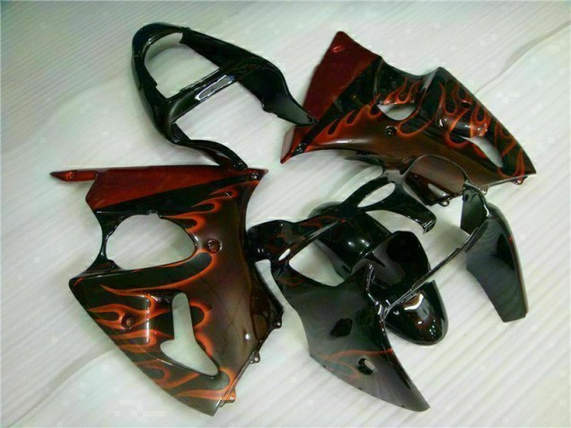 Buy 2000-2002 Black Red Flame Kawasaki ZX6R Motorcycle Fairing Kits UK Buy 2000-2002 Black Red Flame Kawasaki ZX6R Motorcycle Fairing Kits UK