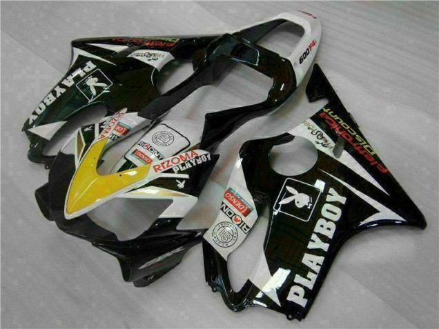 Buy 2001-2003 Yellow Silver Black Playboy Honda CBR600 F4i Motorcycle Fairing Kit UK