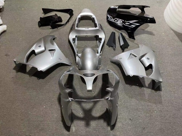 Buy 2002-2003 Silver Glossy Black Kawasaki ZX9R Motorcycle Fairing Kit UK