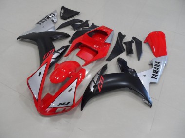 Buy 2002-2003 Red Matte Silver Yamaha YZF R1 Motorcycle Fairing Kit UK