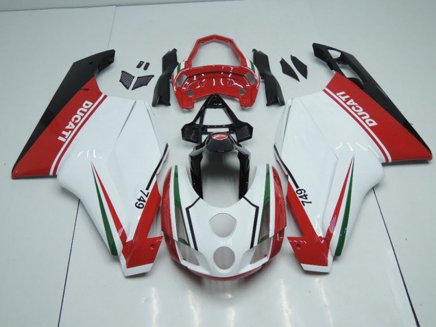 Buy 2003-2004 White Red with Tail Open Ducati 749 999 Motor Bike Fairings UK