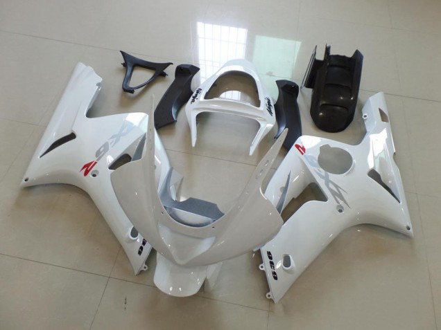 Buy 2003-2004 White with Silver Decals Kawasaki ZX6R Motorcycle Fairings UK Buy 2003-2004 White with Silver Decals Kawasaki ZX6R Motorcycle Fairings UK
