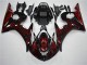 Buy 2003-2005 Black Red Flame Yamaha YZF R6 Motorcycle Fairing UK