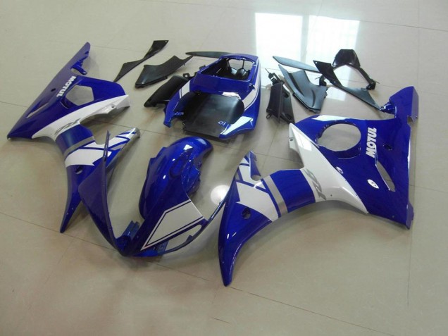 Buy 2003-2005 Blue White Yamaha YZF R6 Motorcycle Fairing Kit UK