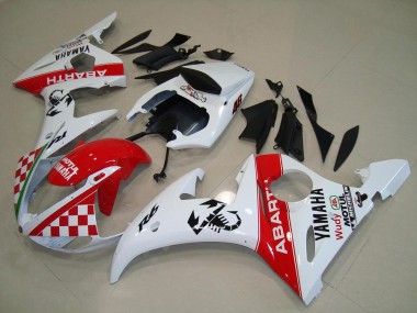 Buy 2003-2005 Red White Yamaha YZF R6 Motorcyle Fairings UK