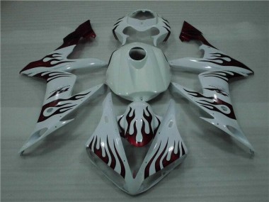 Buy 2004-2006 White Red Flame Yamaha YZF R1 Motorcyle Fairings UK