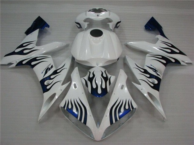 Buy 2004-2006 White Blue Flame Yamaha YZF R1 Replacement Fairings UK