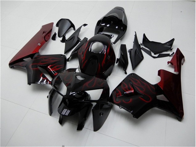 Buy 2005-2006 Red Flame Black Honda CBR600RR Bike Fairings UK Buy 2005-2006 Red Flame Black Honda CBR600RR Bike Fairings UK